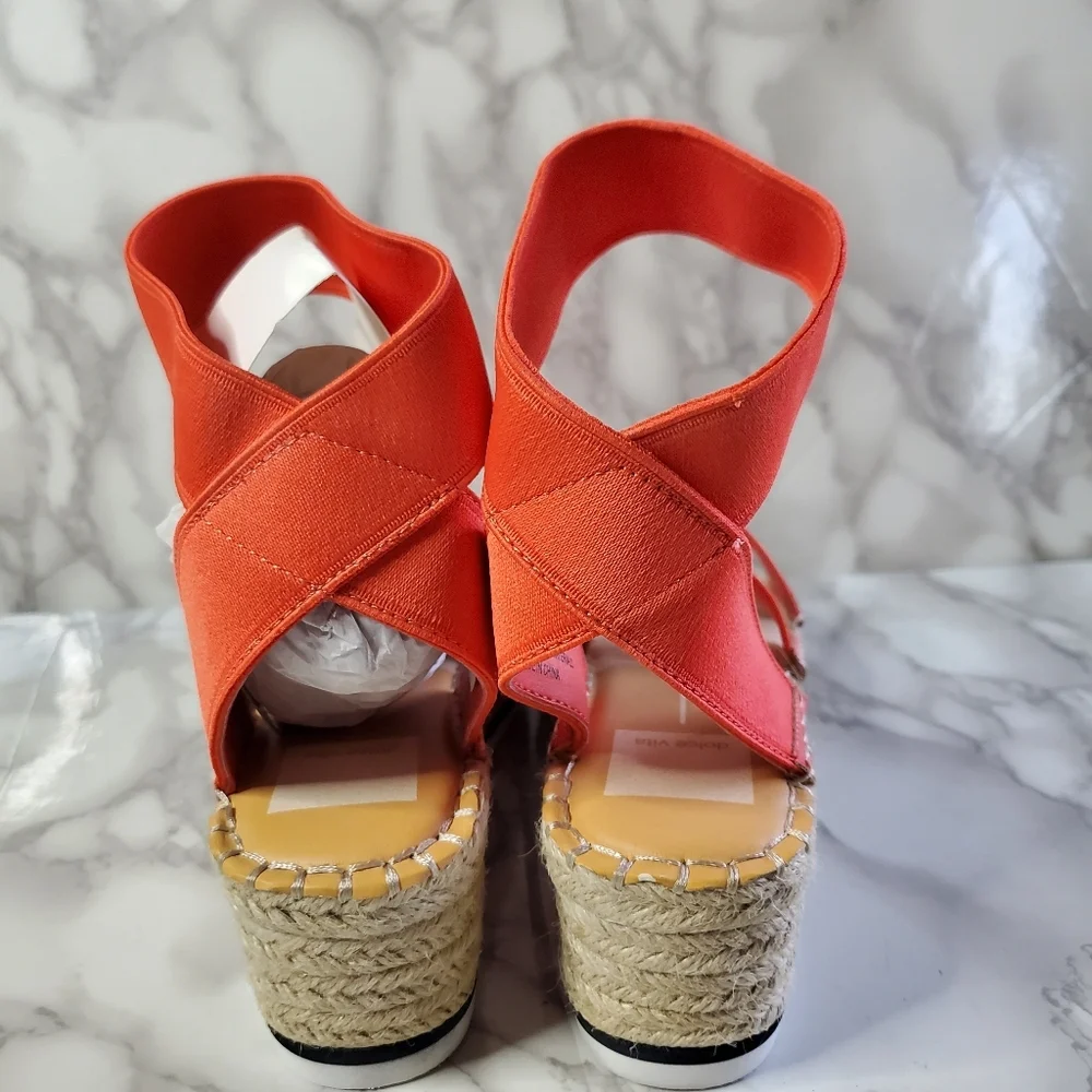 Dolve Vita Coral Elastic Espadrille Sandals 7.5